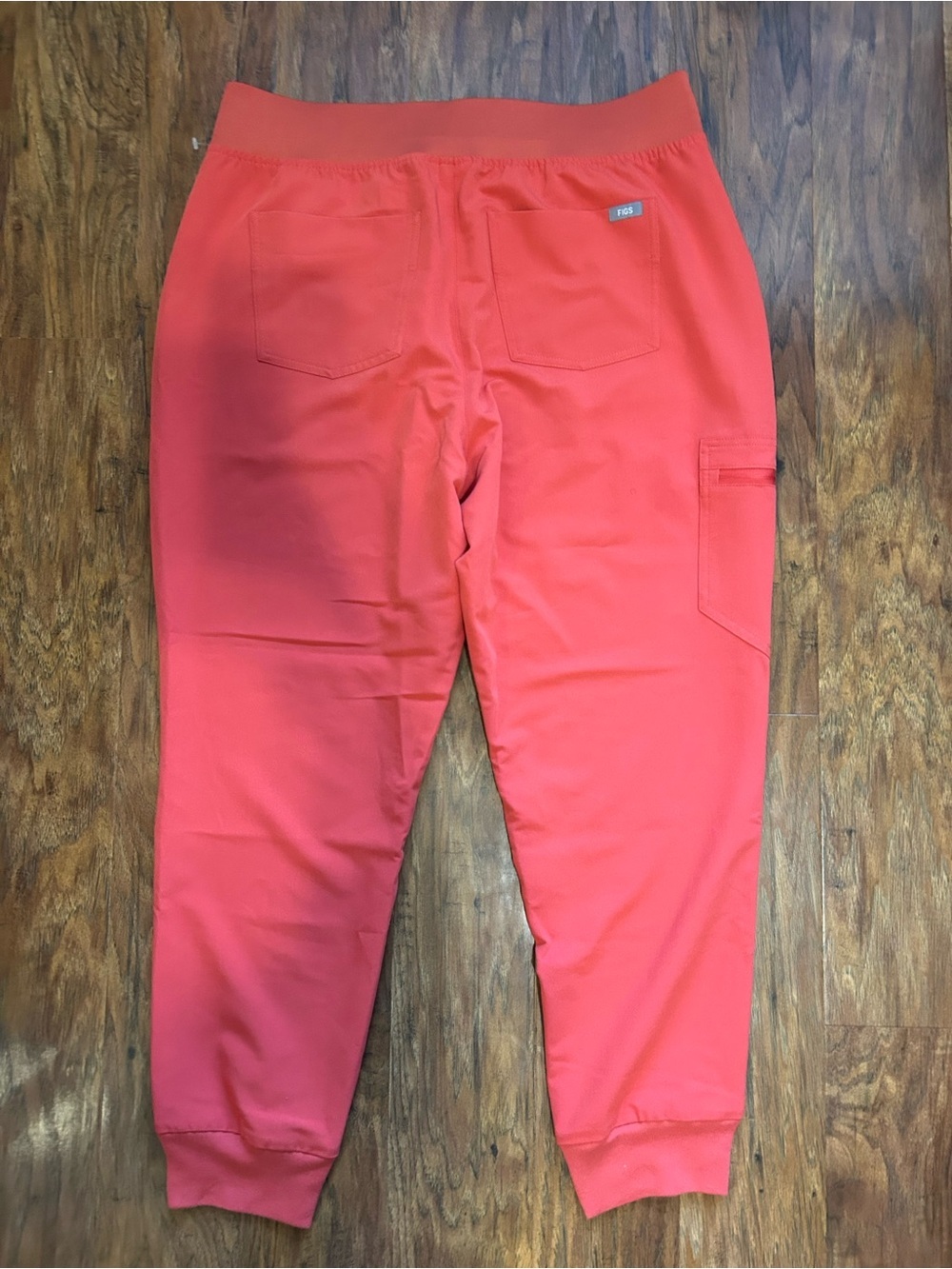 High Wasted Coral Drawstring Jogger Scrub Pants with Contrast Tie NWT FIGS - Picture 12 of 12